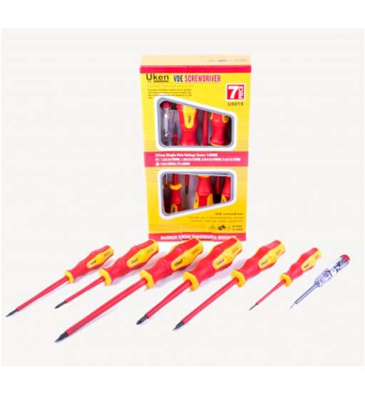 Uken Screw Driver Set Vde Insulated