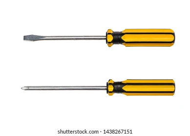 Slotted-screw-driver-phillips-yellow-